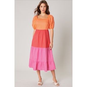 Sugarlips Colorblock Midi Dress
